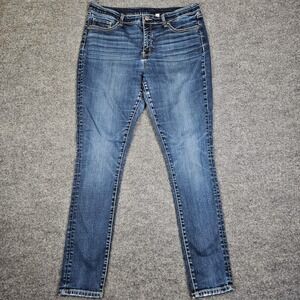 Buckle BKE Skinny Jeans Women's 30R Dark Wash Mid Rise Stretch Denim Blue